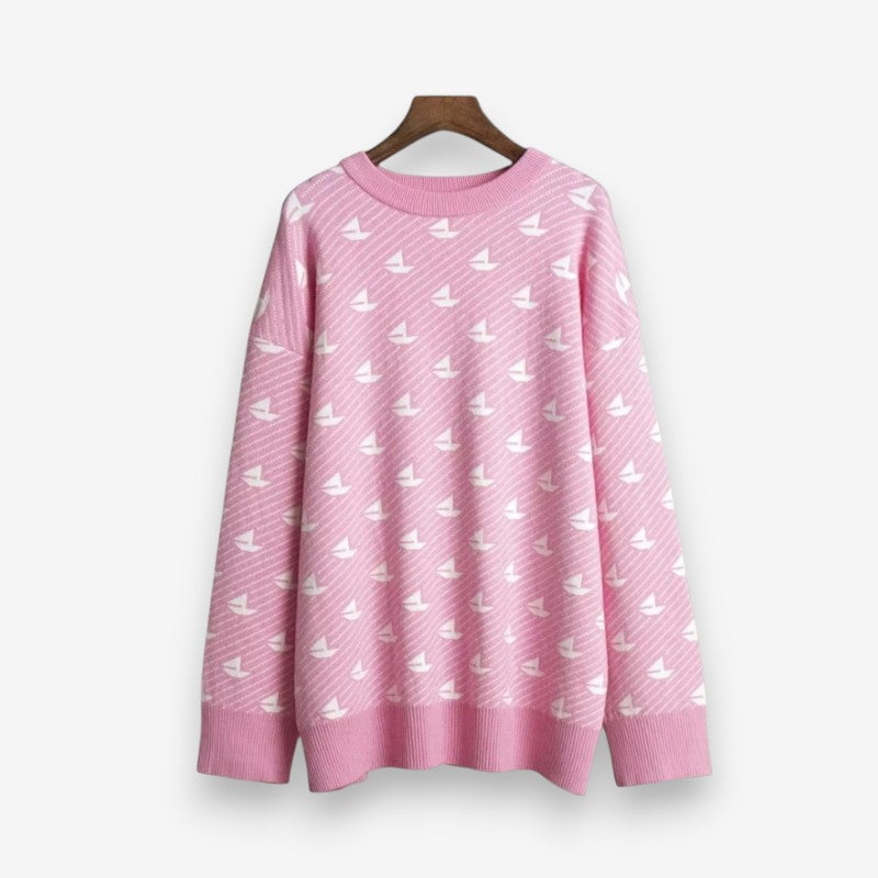 Emma – Loose Fitting Sweater With Long Sleeves And Round Neck