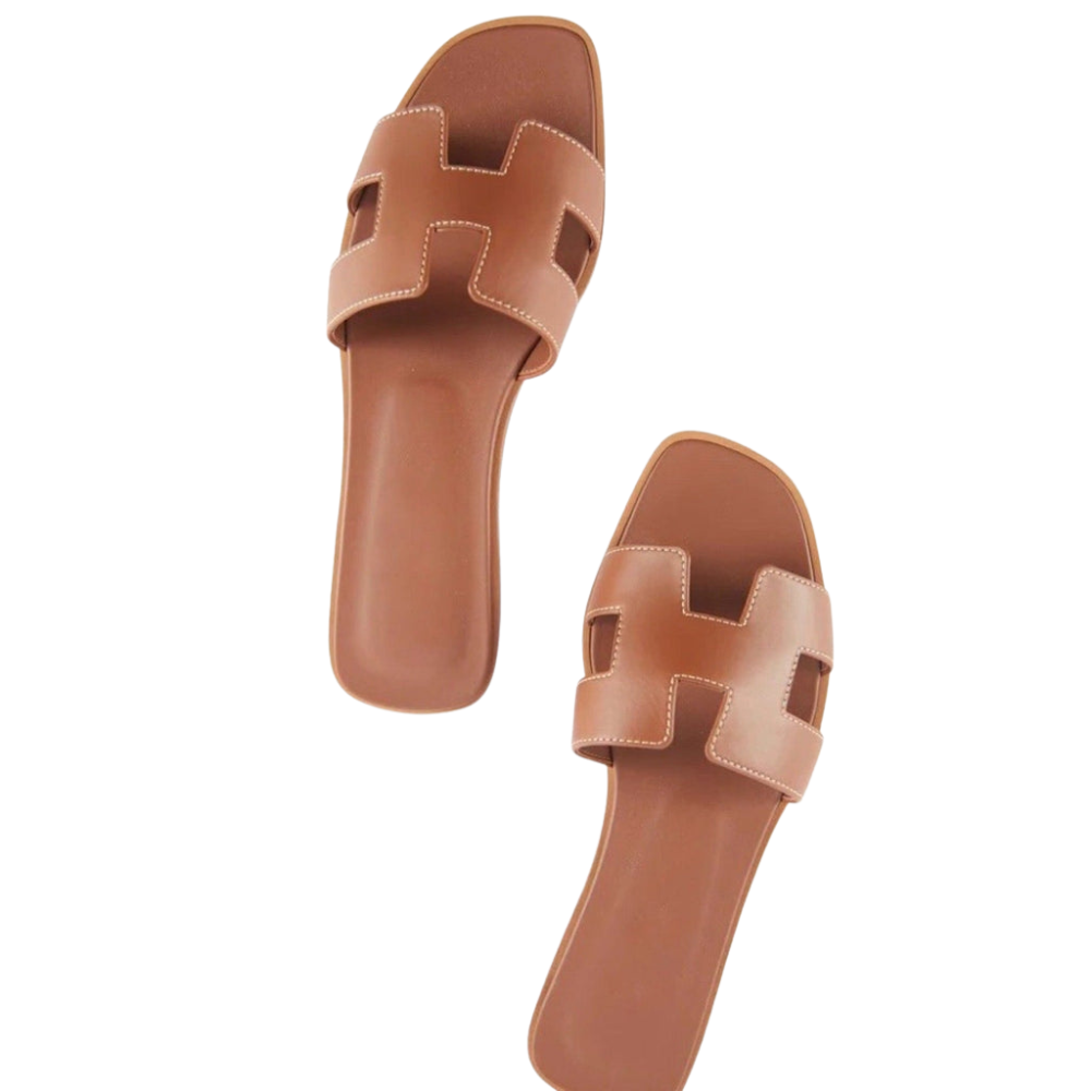 Renate - Open Teen Platte Slippers met Ademend Ontwerp Velani