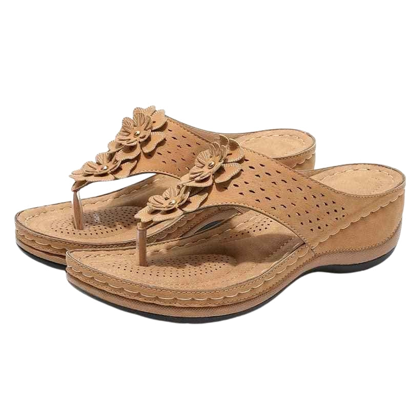 Isaura – Sandalen met Dikke Zool en Bloemmotief Velani