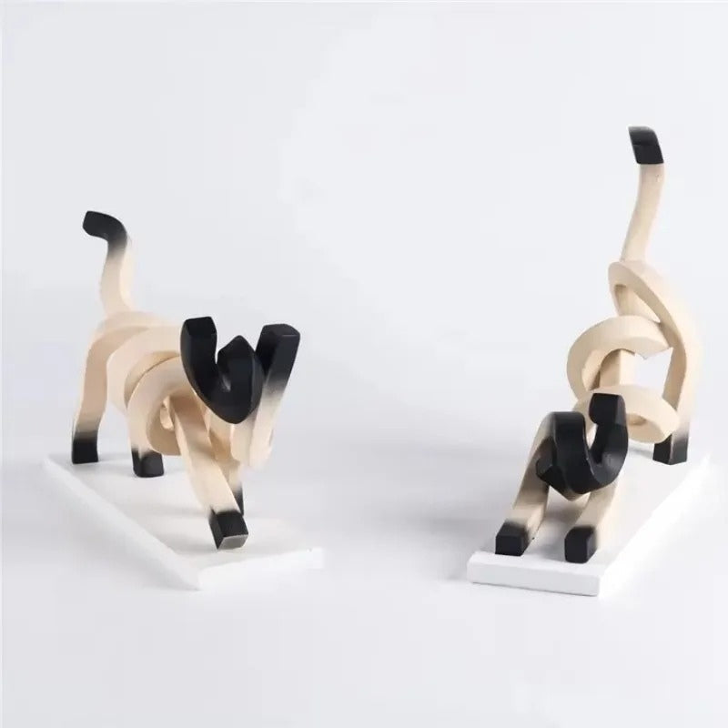 SculptAura – Decorative Animal Figurine with Twisted Lines