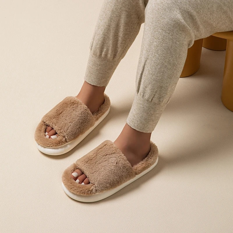 Mia – Slippers With Non Slip And Faux Fur Design
