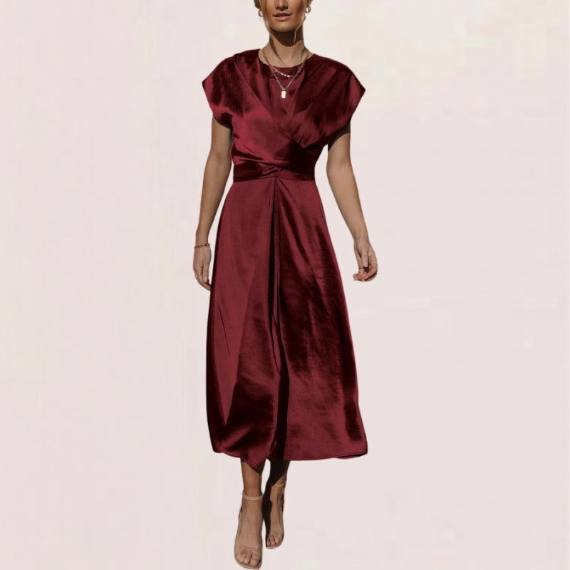 Sleeveless Wrap Waist Dress