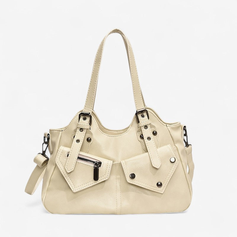 Naomi – Handtas met Meerdere Ritssluitingszakken en Verstelbare Riem Velani