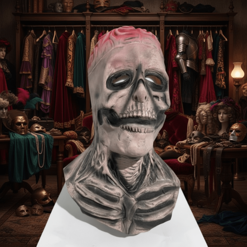 Realistic Skeleton Mask with Hat for Halloween Events