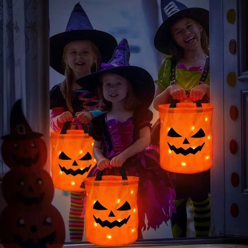 GlowPump – LED Lighted Bucket with Pumpkin Design