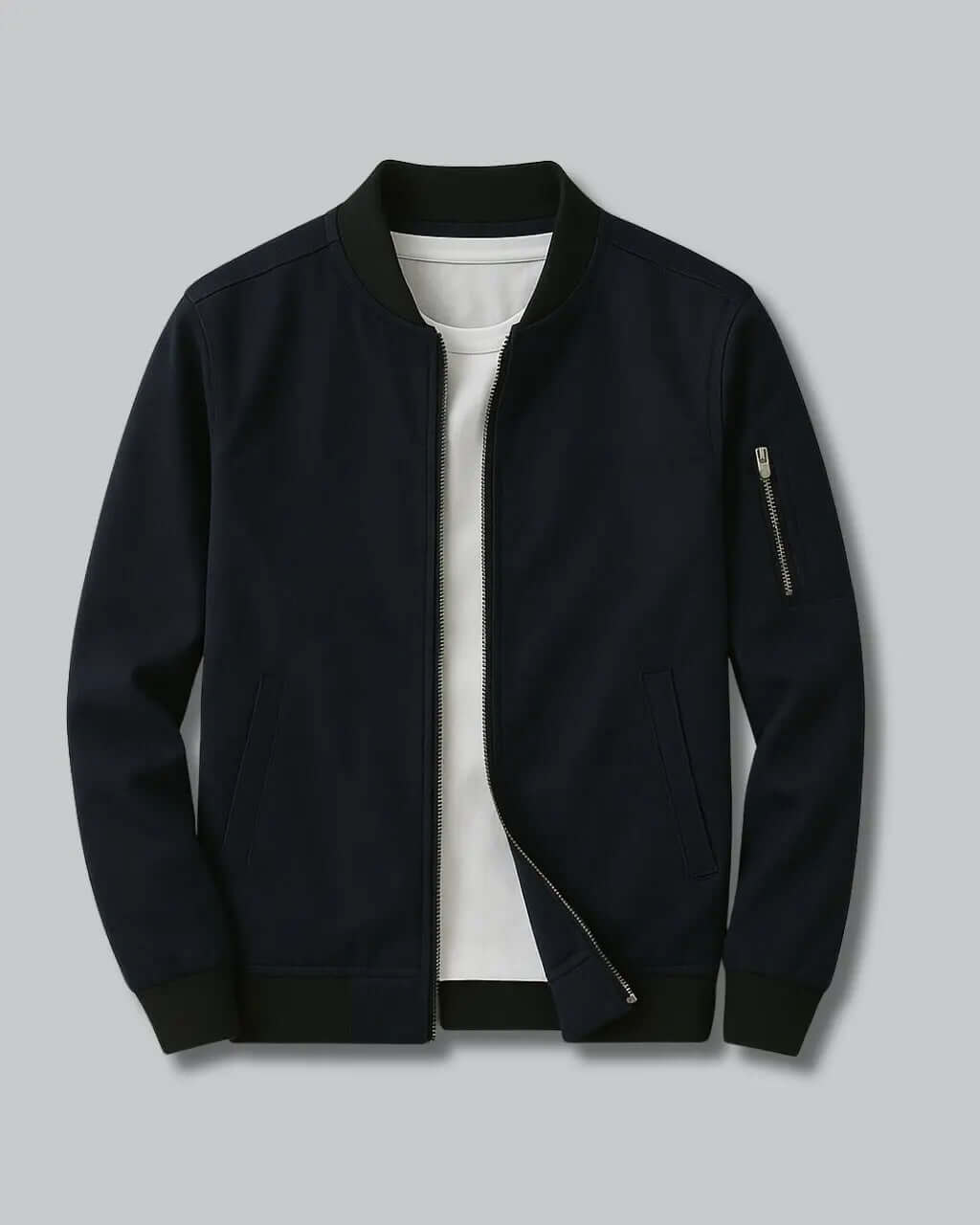 Polyester Korte Jas Met Waterafstotende Afwerking-Jackets-Velani-Marine-M-Velani