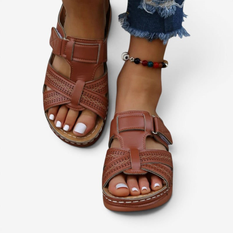 Women’s Wedge Sandals with Velcro Strap