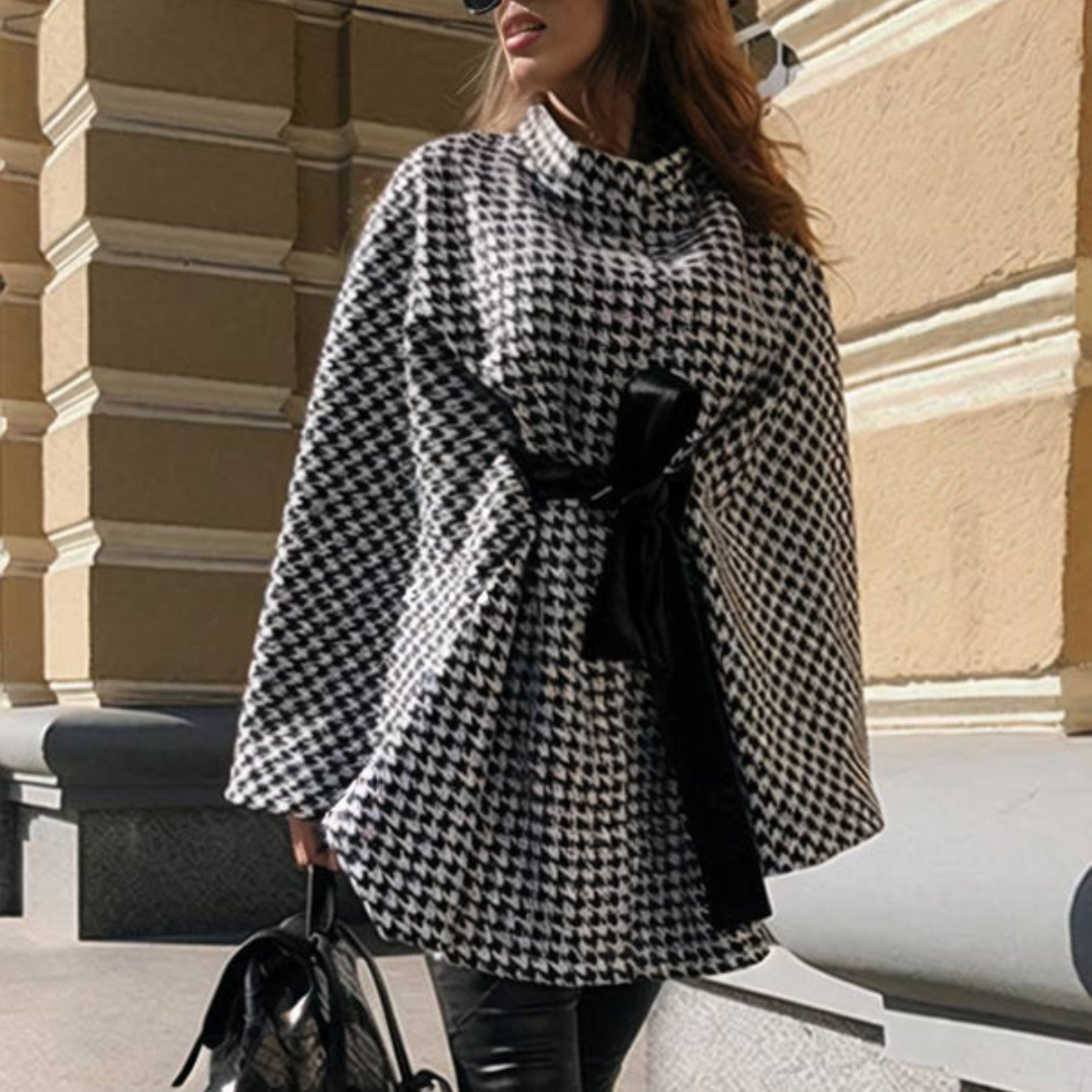 Ava – Abrigo de cuello redondo con cinturón ajustable