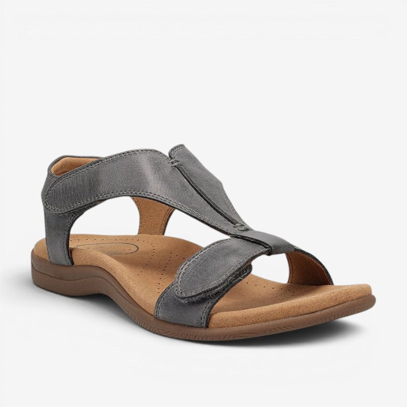Women's Flat Sole Strap Sandals with Magic Tape