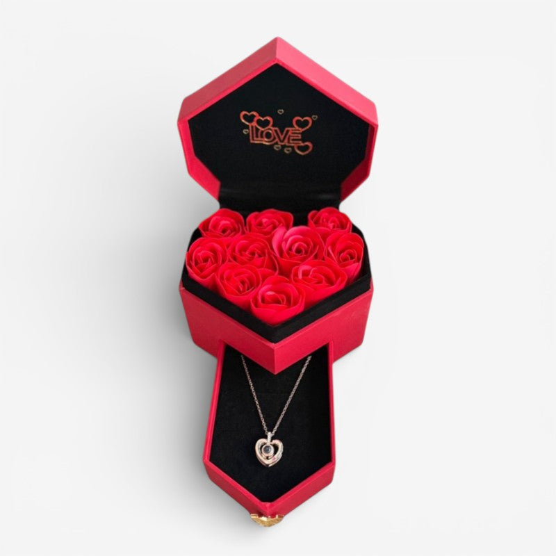 Jewellery Box with Heart-Inspired Necklace