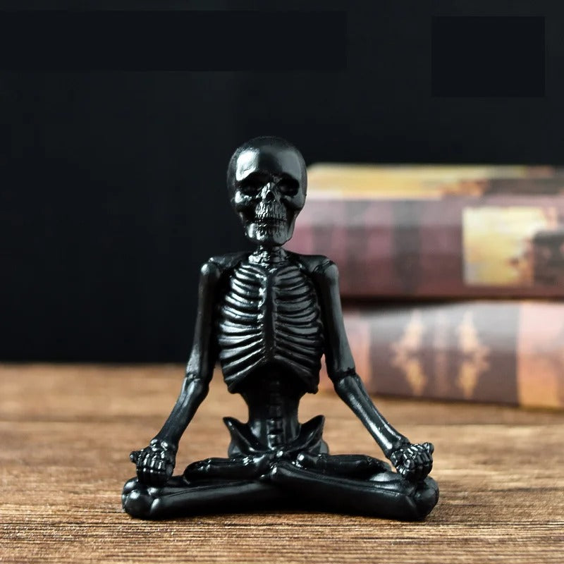 Spooky Resin Skeleton Figurine for Halloween