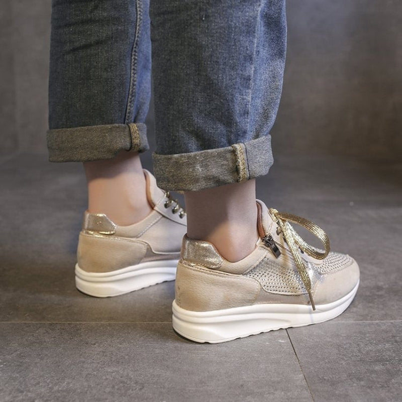 Isabelle – Sneakers met vetersluiting en ritssluiting Velani