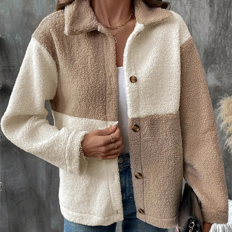 Ava – Long Sleeve Jacket with Button Closure Design