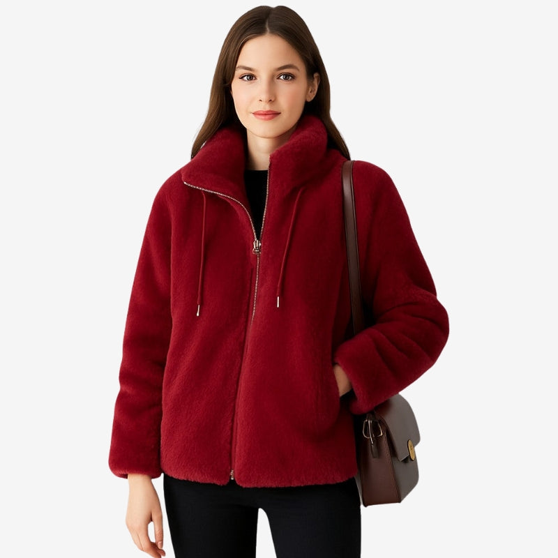 Nora – Chaqueta de manga larga con cierre de cremallera y cuello alto 