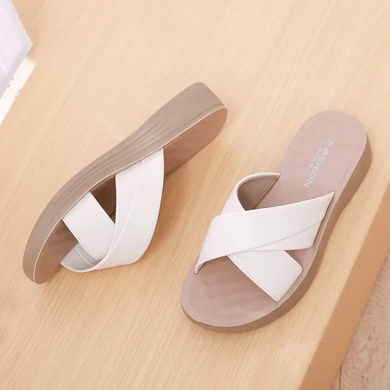 Cross Strap Slippers for Women