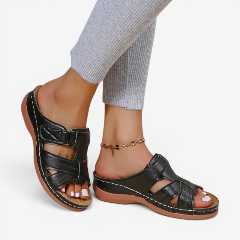 Women’s Wedge Sandals with Velcro Strap