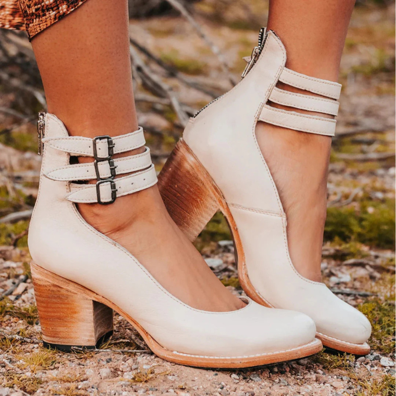 Stylish High-Heeled Sandals with Ankle Strap