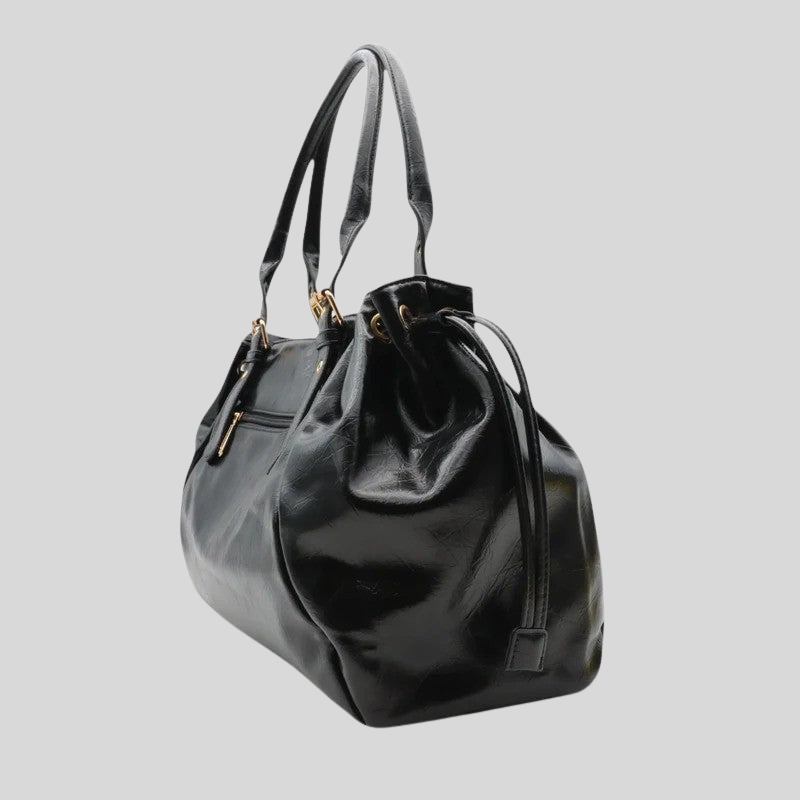 Handbag with Adjustable Strap and Multiple Zipper Compartments