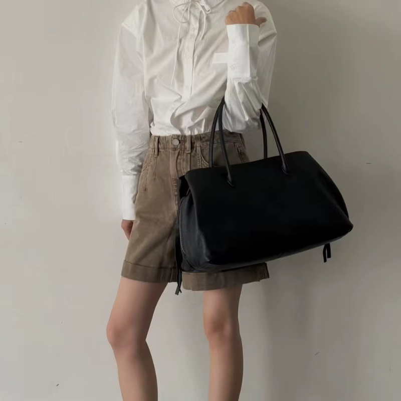 Women's Shoulder Bag with Multiple Zipper Compartments