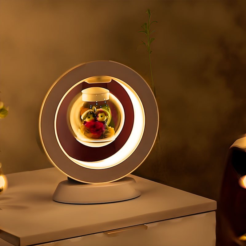 USB Desk Lamp with Floating Flower Design
