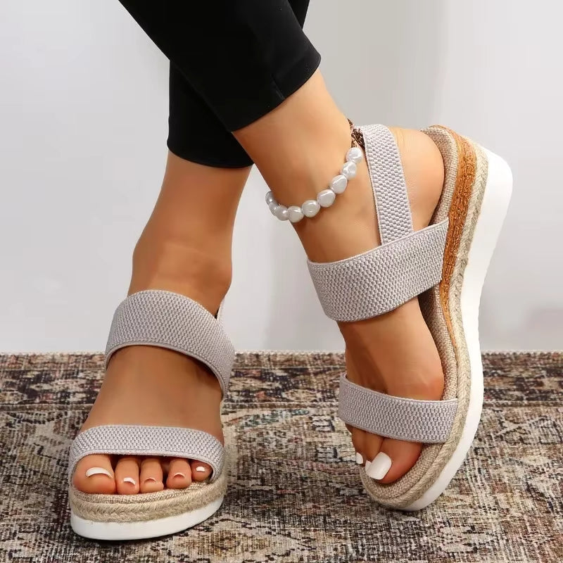 Chunky Sole Strap Sandals with Open Toe