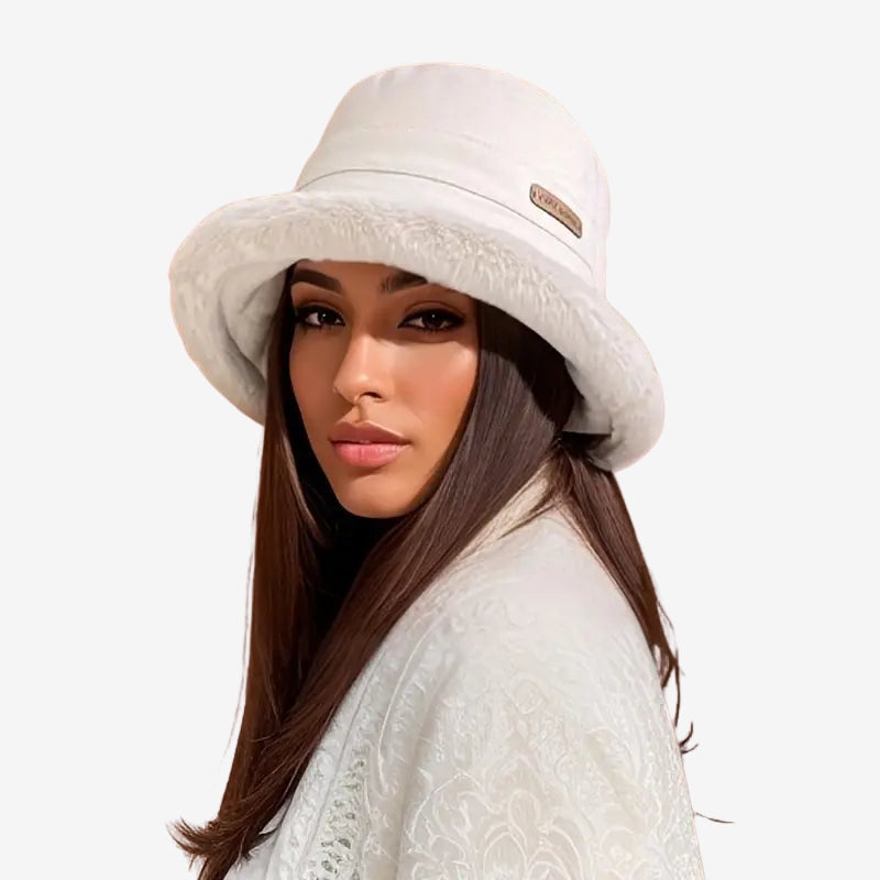 Laura  – Thickened bucket hat with inner lining wide brim