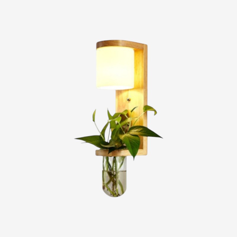 LumenGlow – LED Wall Lamp with Flower Pot Design