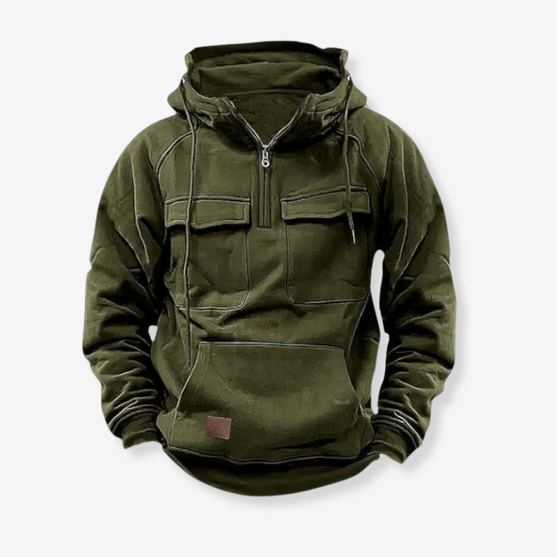 Lioren – Loose-fit jas met lange mouwen capuchon en zakken Velani