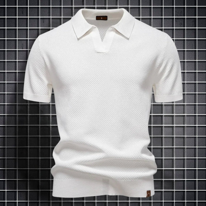 Men's Slim Fit Polo Shirt with Short Sleeves