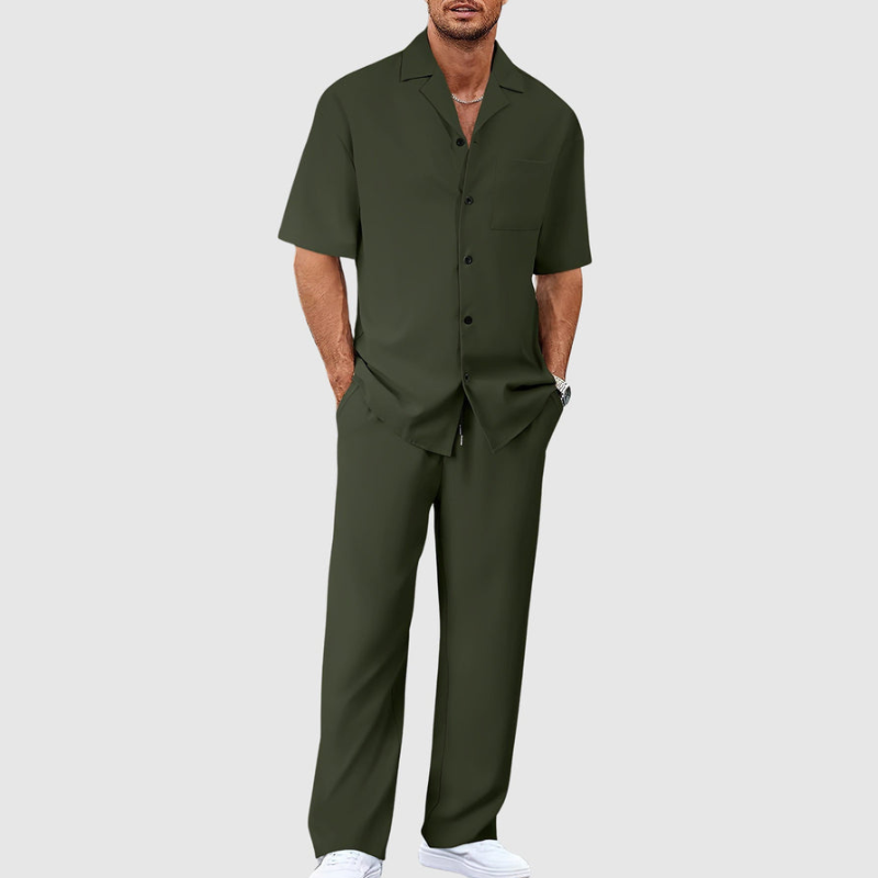 Men's Casual 2-Piece Set with Pockets