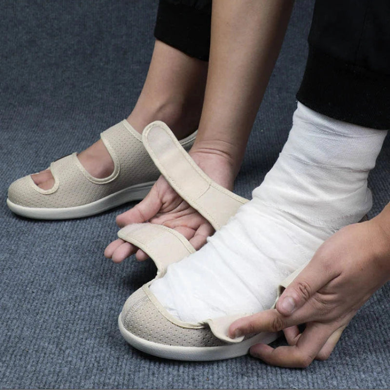 Perforated Design Sandals with Adjustable Strap