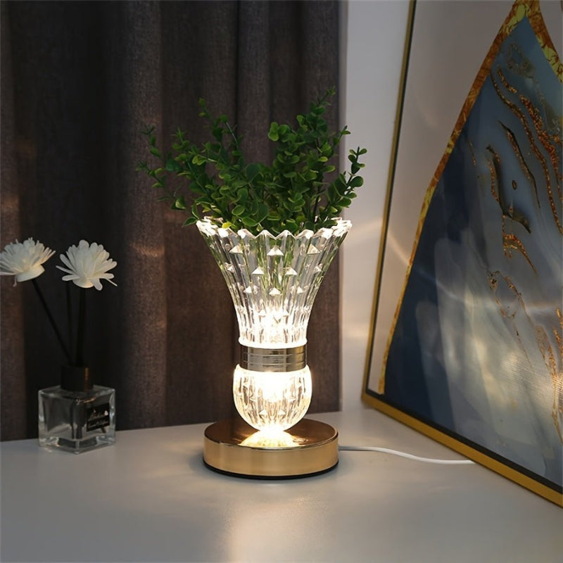 LumiFlora – LED Desk Lamp with Flower Vase Design