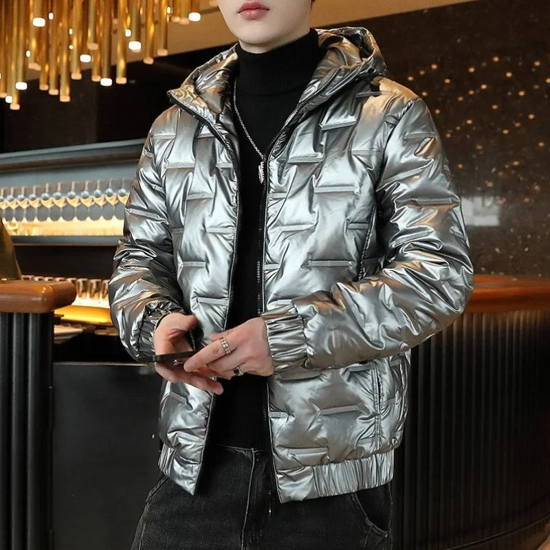 Caleb – Long Sleeve Jacket with Ribbed Hem and Hooded Design