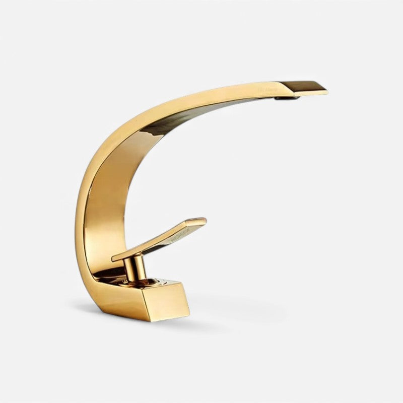 FlowEase – Wastafelkraan met Gebogen Uitloop en Handgreep Velani