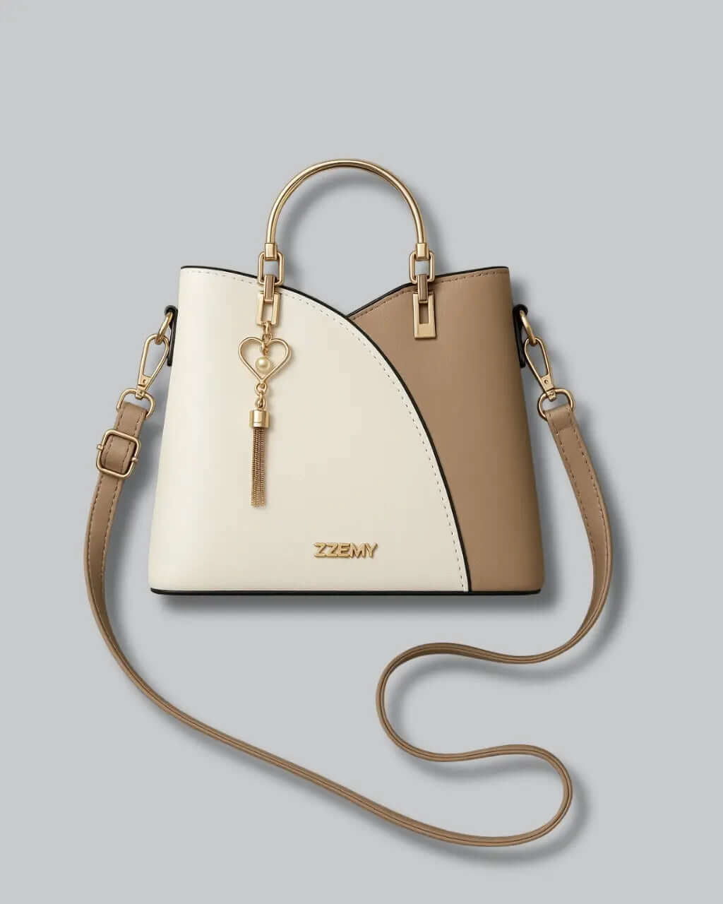 PU Leren Handtas Met AfneembareSschouderband-Handbags-Velani-Wit-Velani