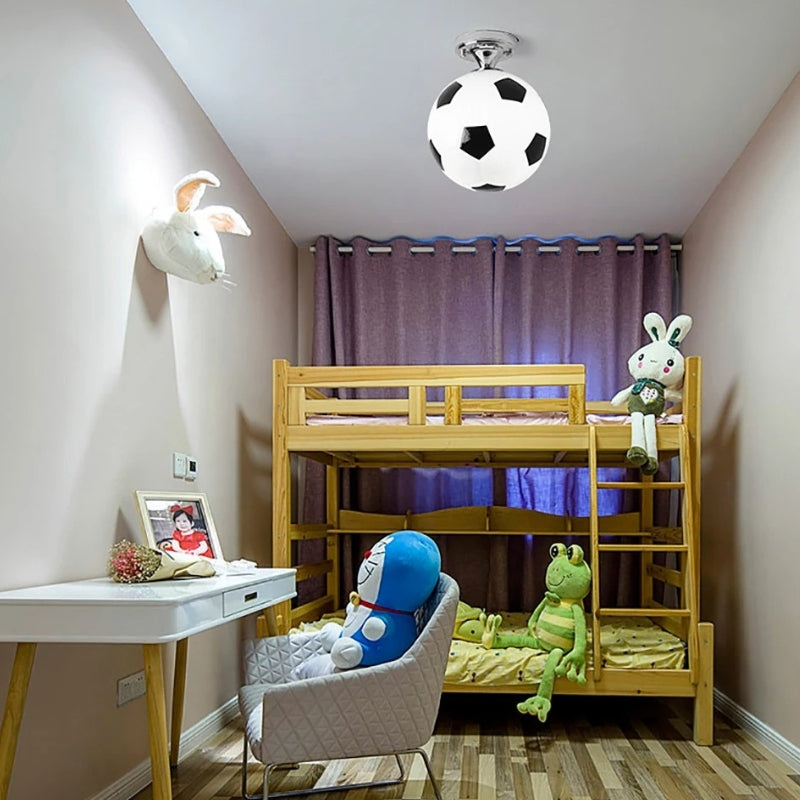 SportGlow – Ronde LED Plafondlamp met Voetbal-geïnspireerd Ontwerp Velani