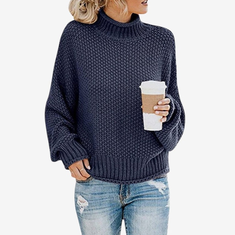 Elizabeth – Losvallende trui met lange mouwen en colkraag Velani