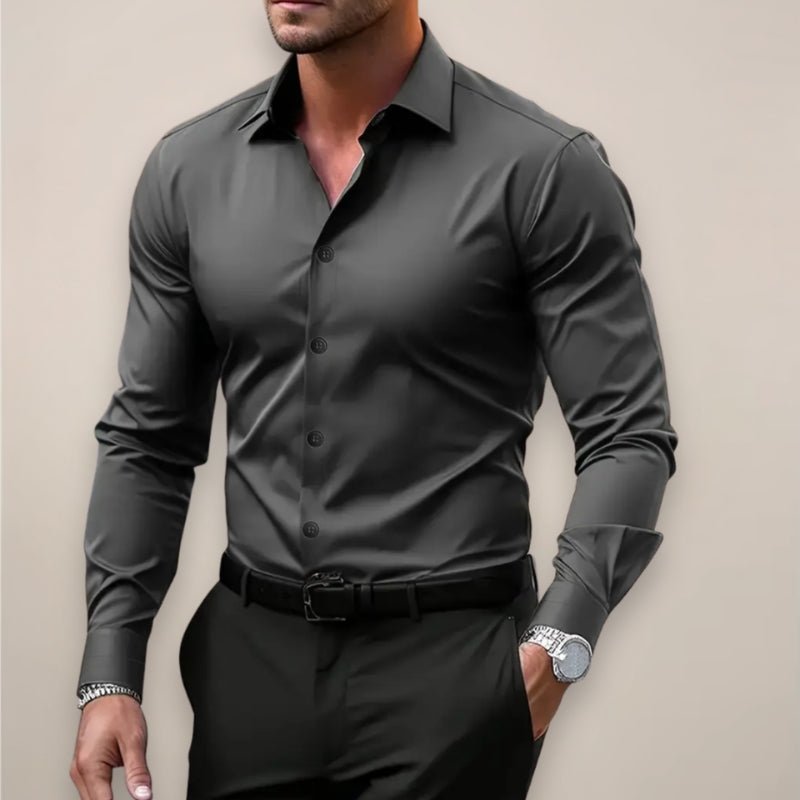 Men's Slim Fit Long Sleeve Button Up Shirt