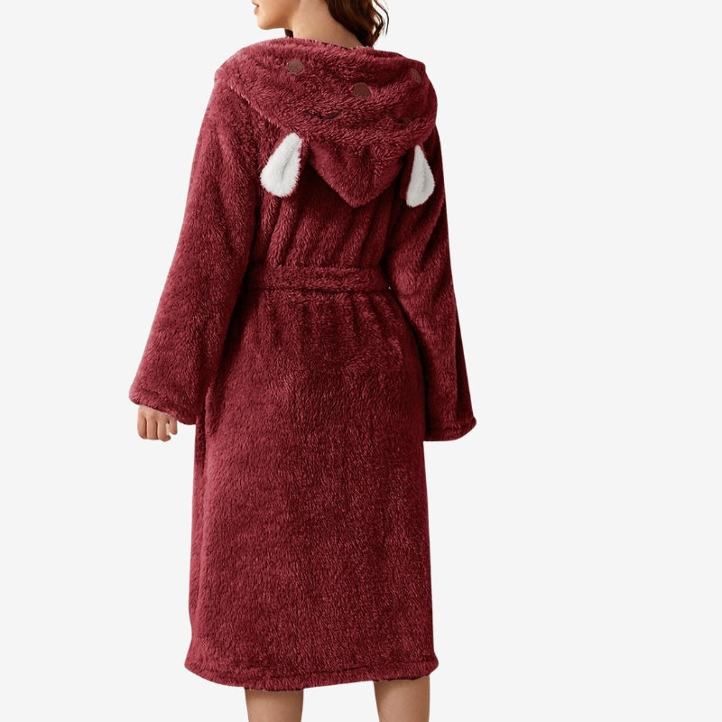 Emma – Long Sleeve Coat with Adjustable Belt and Pocket