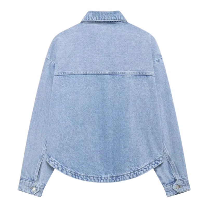 Jasmine – Casuale Jas met Voorzakken en Omgeslagen Kraag Velani