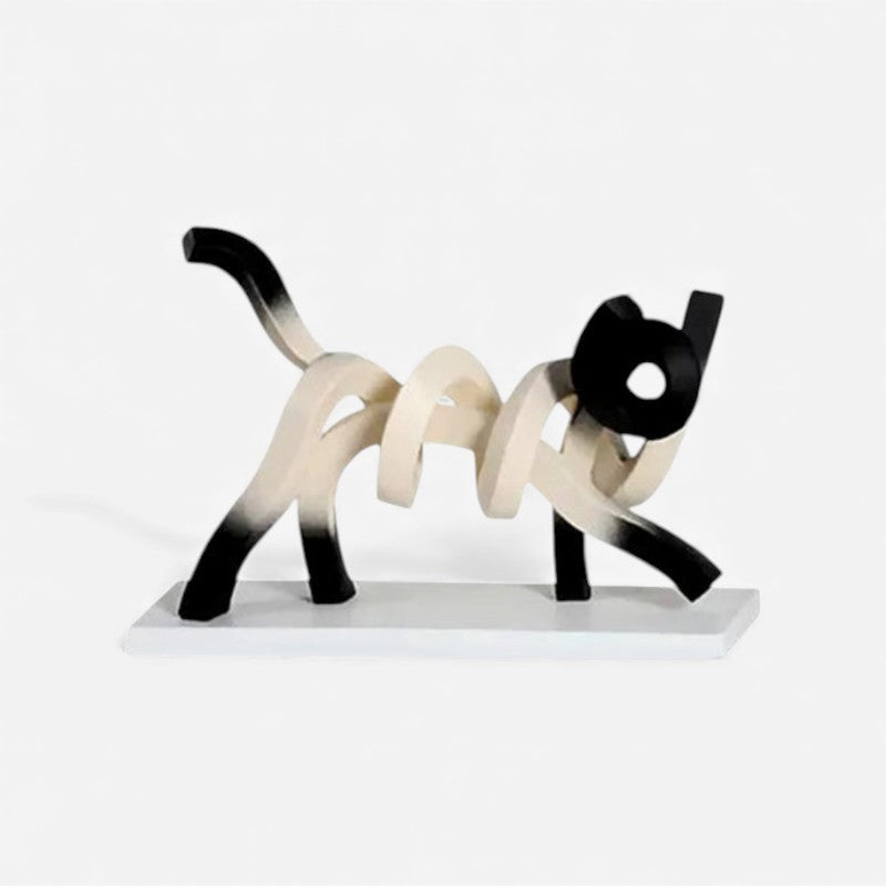SculptAura – Decorative Animal Figurine with Twisted Lines