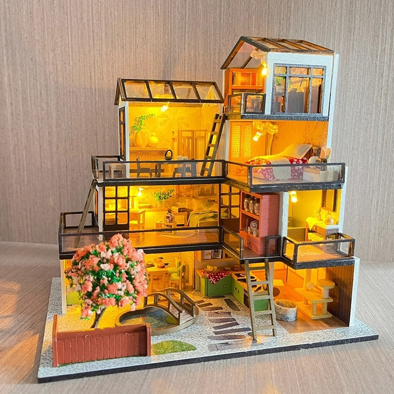 LumaHaven – Decorative House with LED Lighting