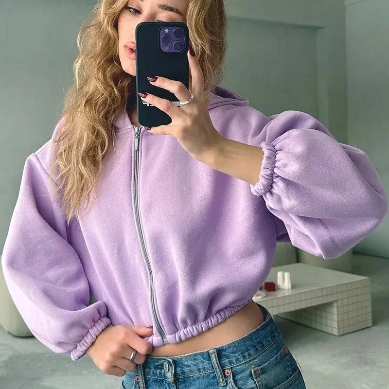 Stylish Women’s Hooded Zip Jacket