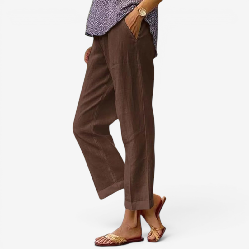 Womens Wide Leg Trousers with Pockets