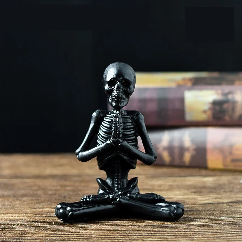 Spooky Resin Skeleton Figurine for Halloween