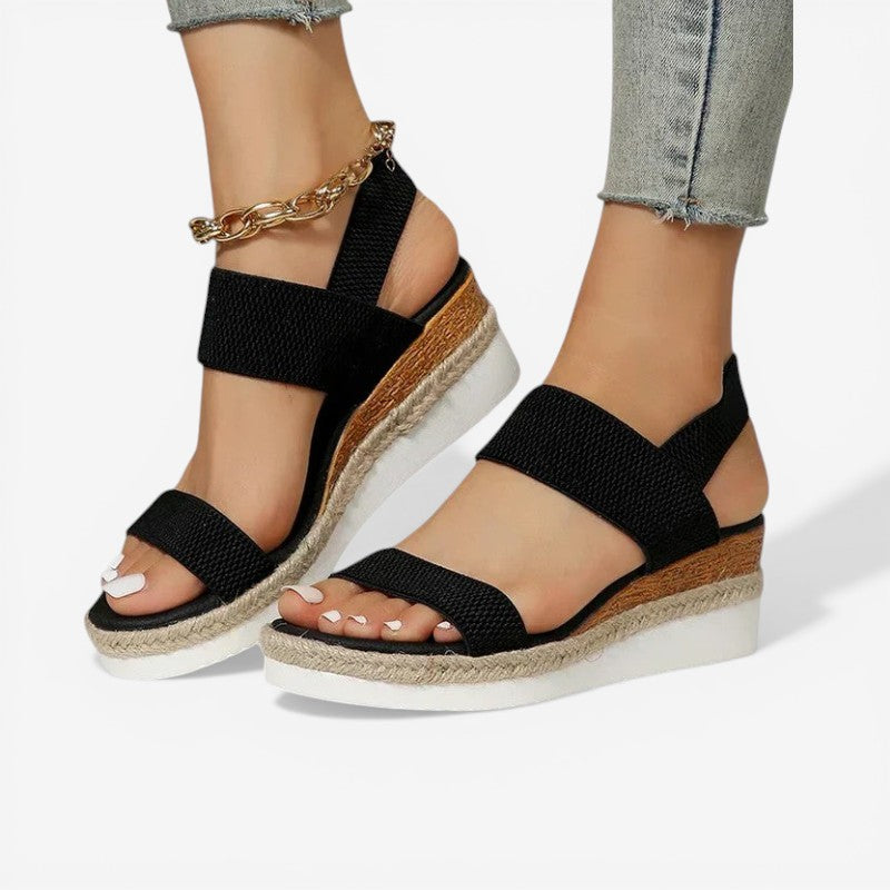 Chunky Sole Strap Sandals with Open Toe