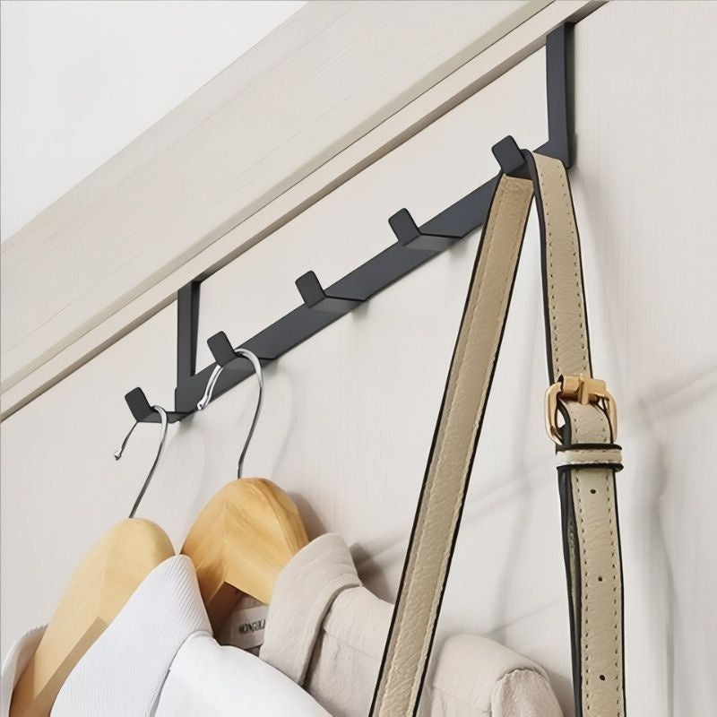 HomeFlex – Five-Hook Door Hanger with Curved Stand