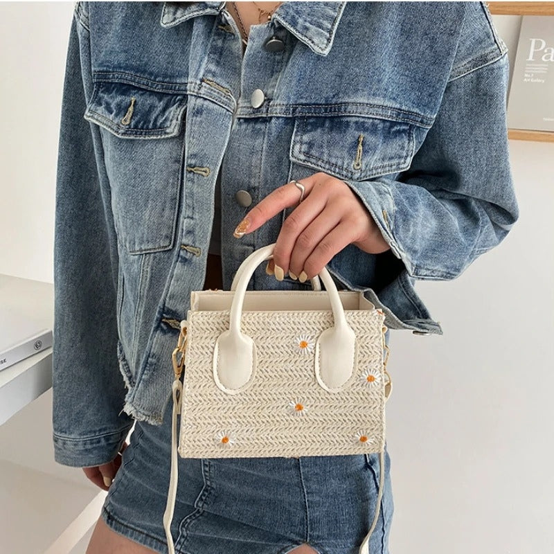 Ava – Women's Floral Print Shoulder Bag with Handles