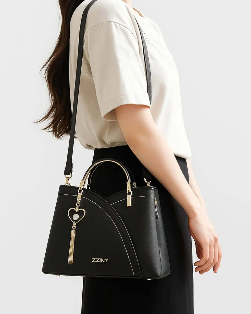 PU Leren Handtas Met AfneembareSschouderband-Handbags-Velani-Velani