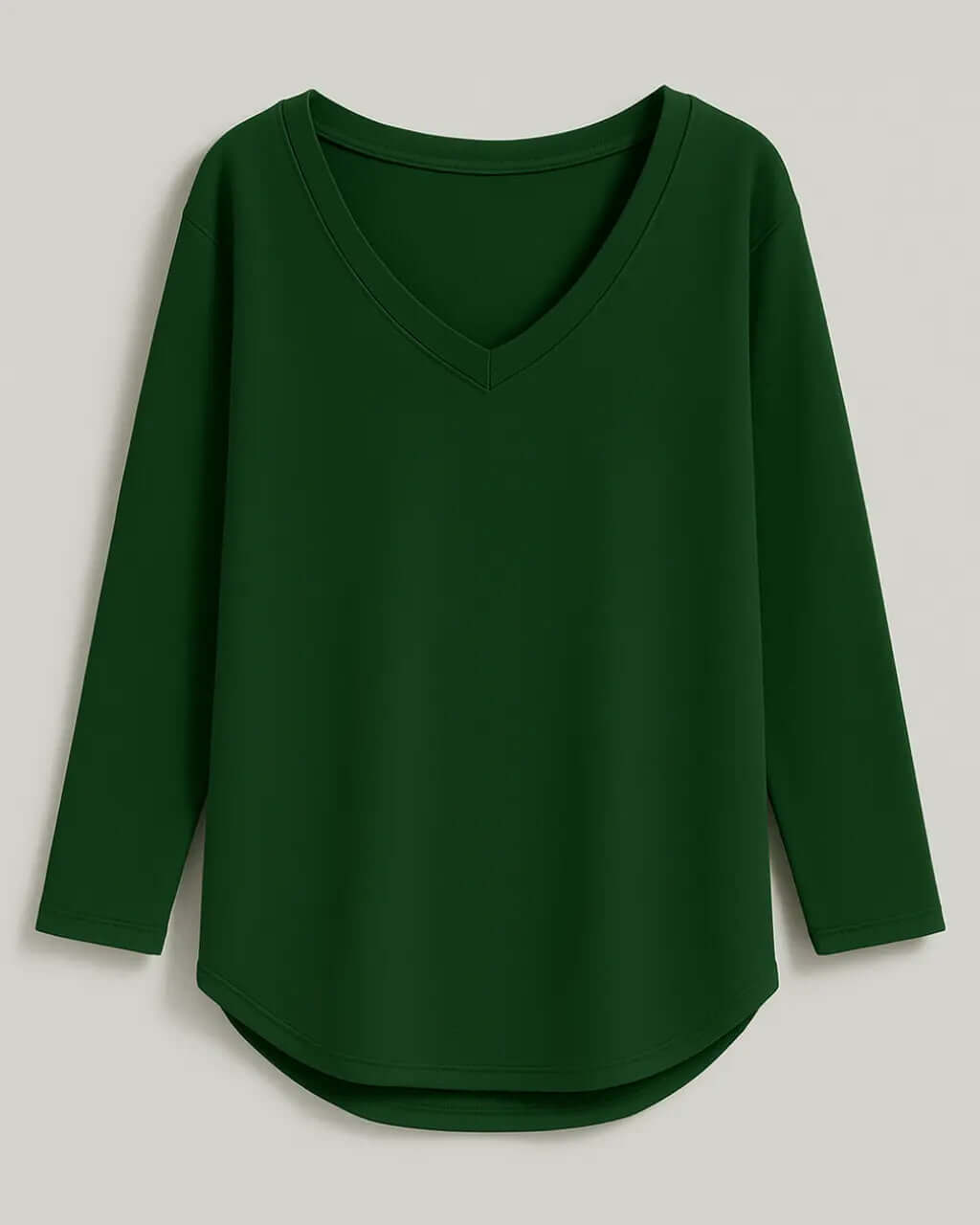 Polyester Stijlvolle Top Met Lange Mouw-Blouses & Tops-Velani-Groen-S-Velani